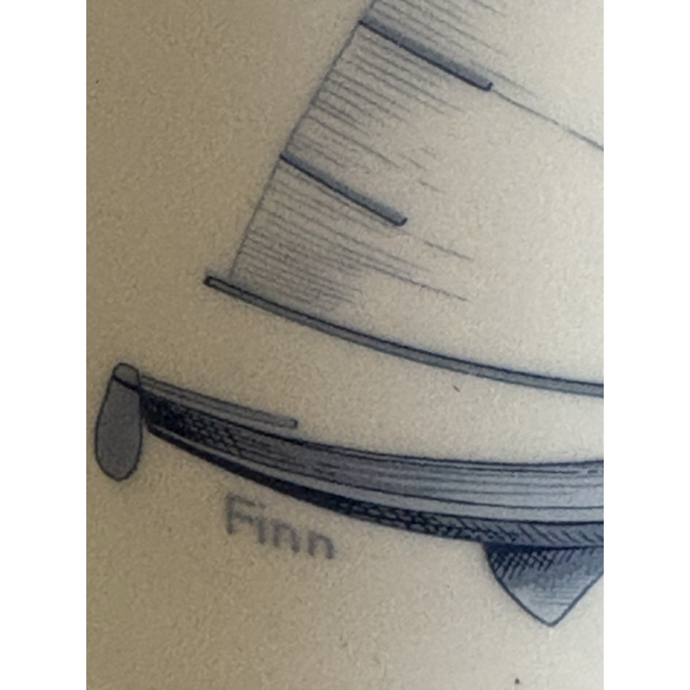 JKW Bavaria Sailboat Nautical Mug Cup 1950 Flying Dutchman /Finn West Germany 5" - Picture 16 of 16